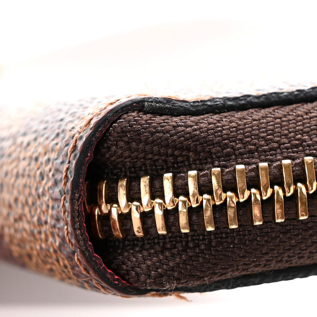 Damier Ebene Clemence Wallet Cherry