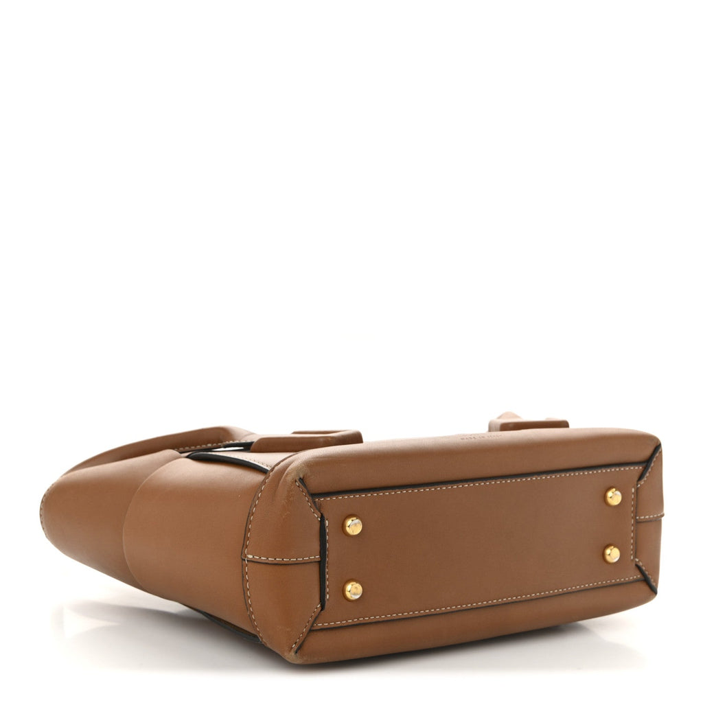 French Calfskin Maxi Intrecciato Small Arco Wood