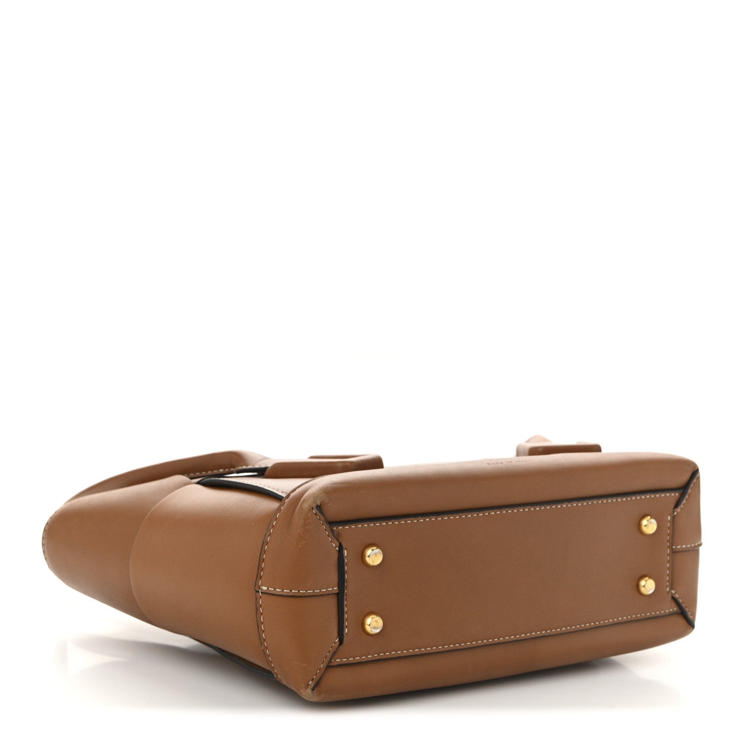 French Calfskin Maxi Intrecciato Small Arco Wood