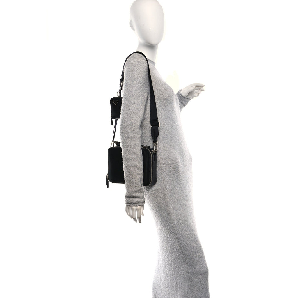 Spazzolato Medium Brique Crossbody Bag Black