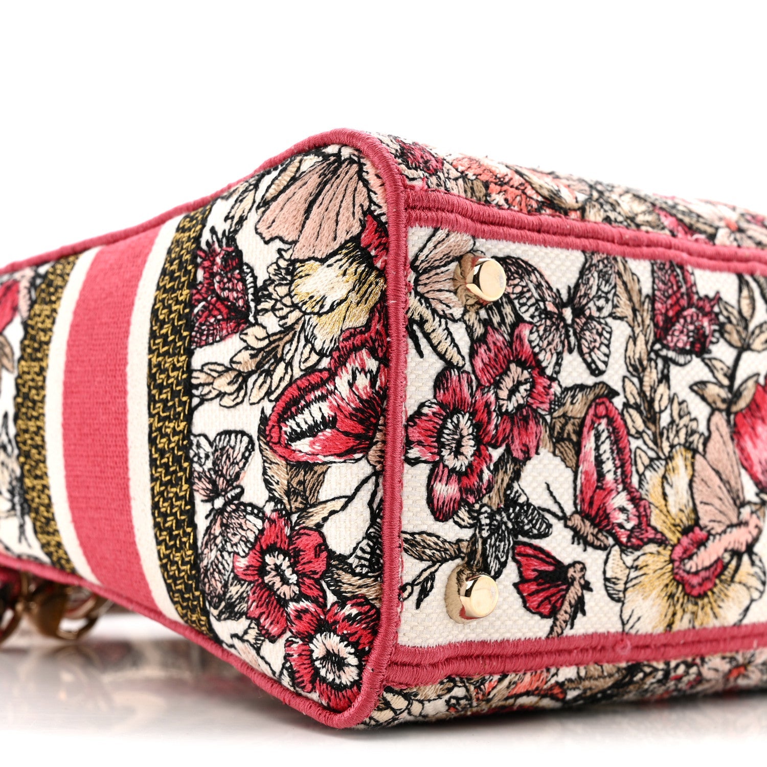 Canvas Embroidered Butterfly Print Medium Lady D-Lite  Multicolor