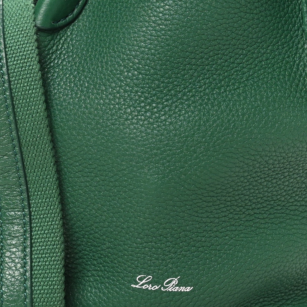 Grained Calfskin Micro Bale Bag Forest Leaves
