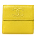 Caviar Timeless CC Compact French Wallet Yellow