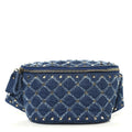 Denim Rockstud Spike Belt Bag 95 Denim