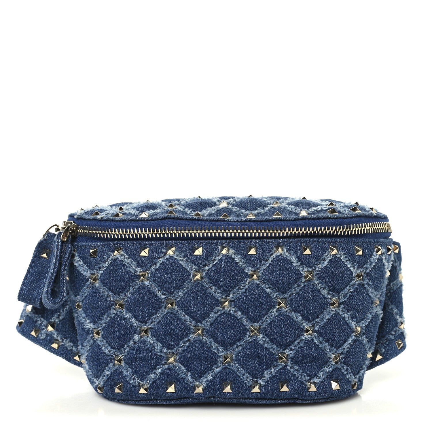 Denim Rockstud Spike Belt Bag 95 Denim