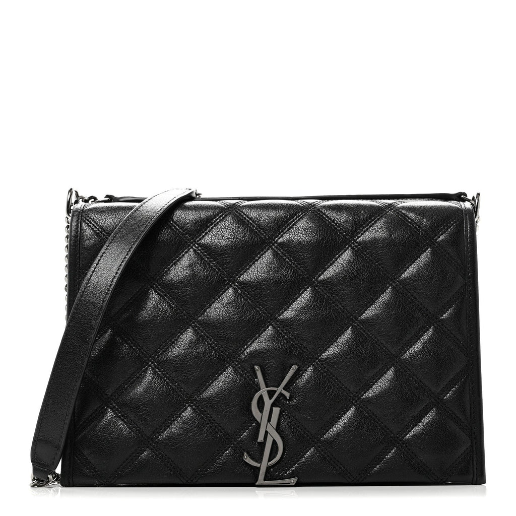 Lambskin Quilted Mini Becky Chain Bag Black