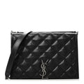 Lambskin Quilted Mini Becky Chain Bag Black