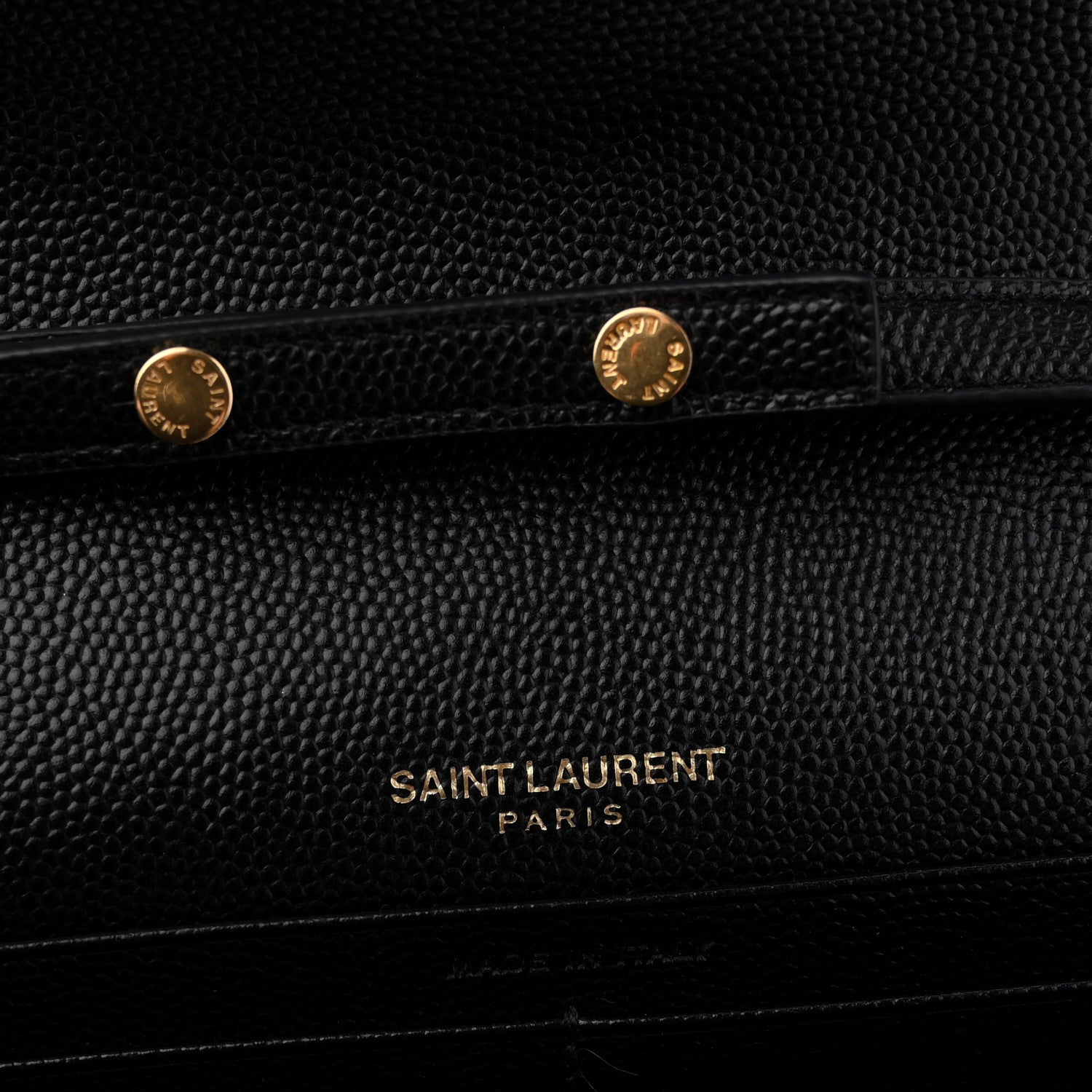 Grain De Poudre Matelasse Chevron Monogram Chain Wallet Black