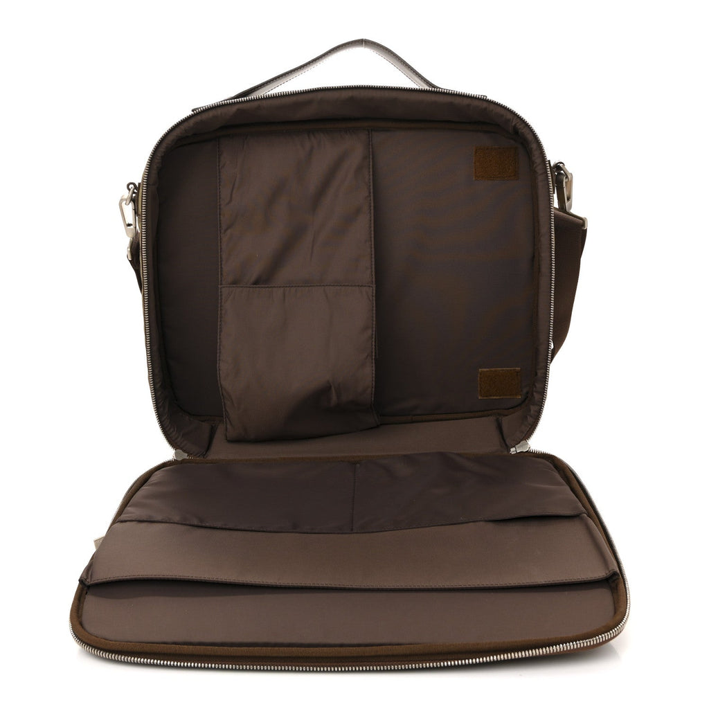 Nylon Travel Laptop Briefcase Khaki