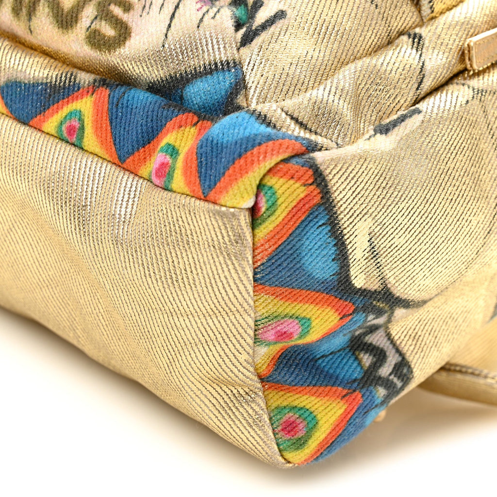Graffiti Printed Canvas Street Spirit Backpack Multicolor