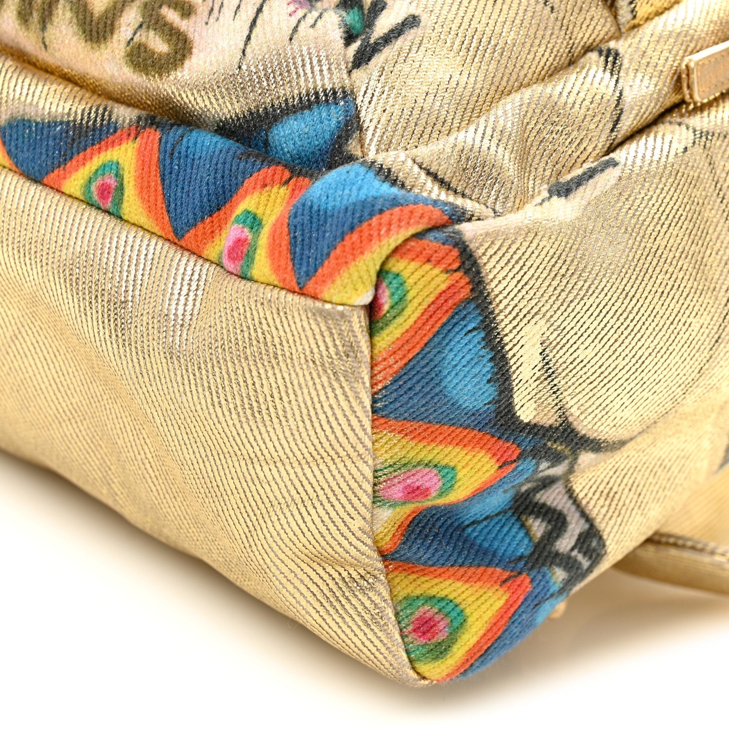 Graffiti Printed Canvas Street Spirit Backpack Multicolor