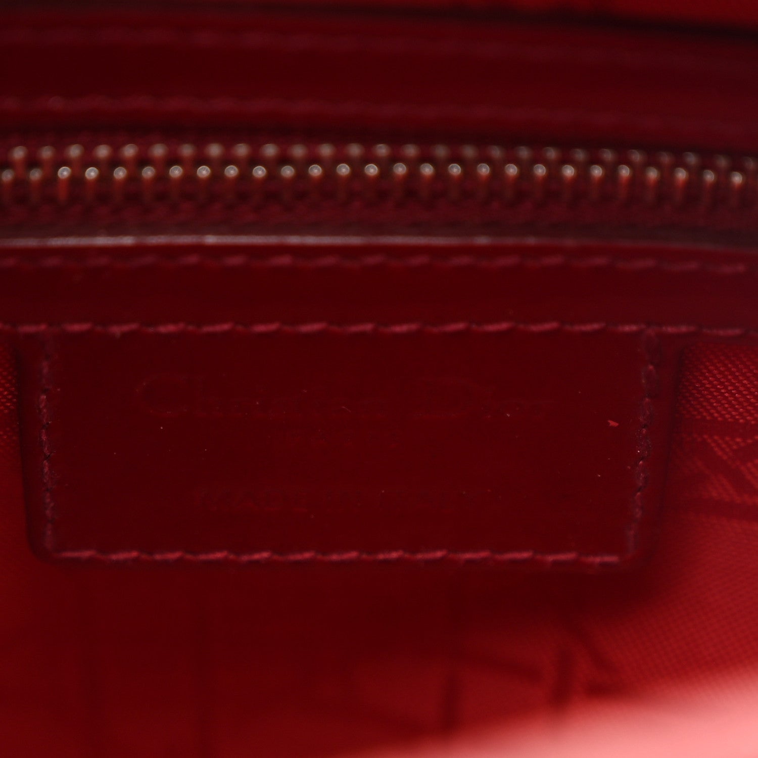 Patent Cannage Medium Lady Dior Red
