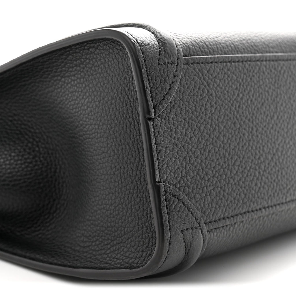 Drummed Calfskin Nano Luggage Black