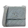 Suede Small Messenger Flap Light Blue