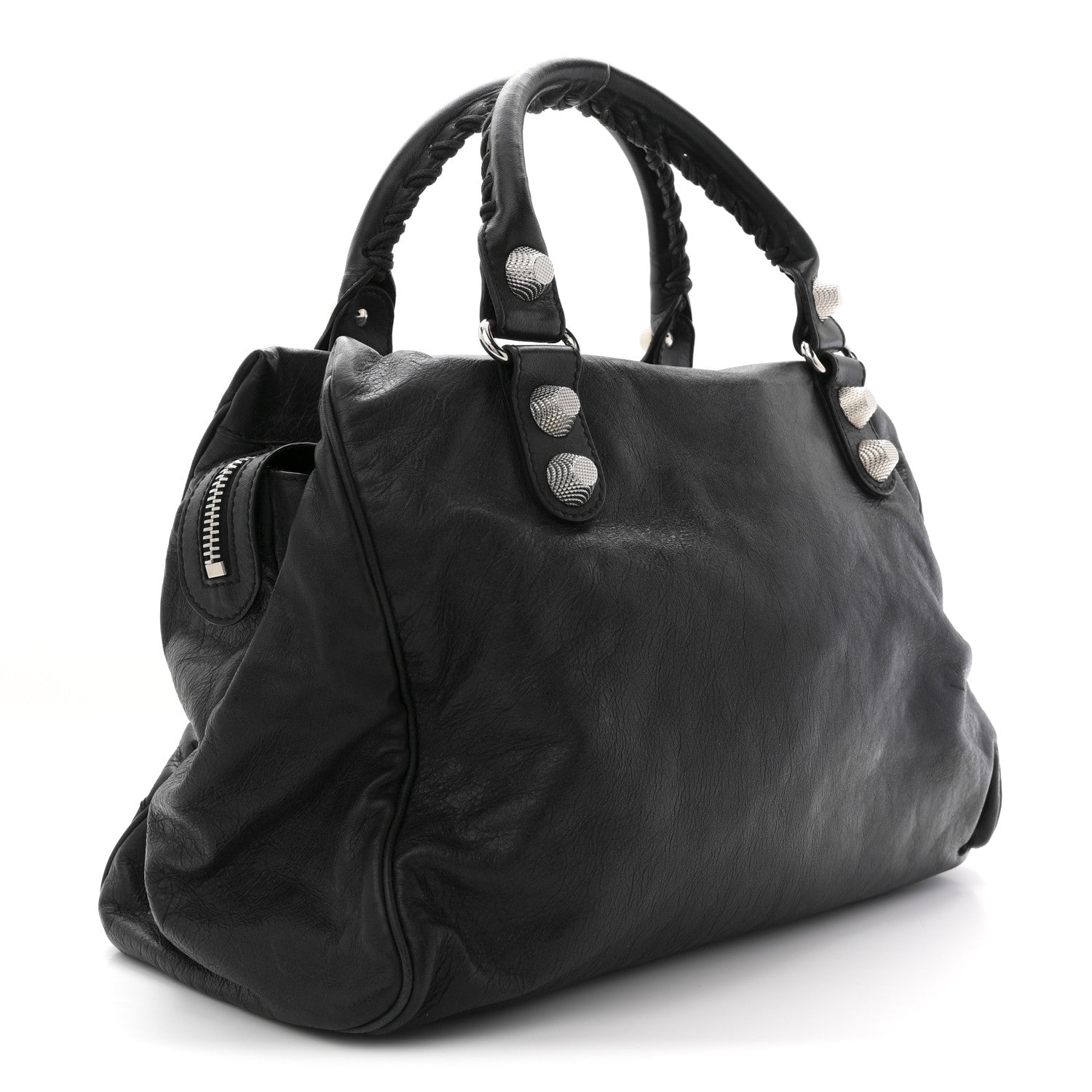 Agneau Giant 21 Silver Hardware Mid Day Black