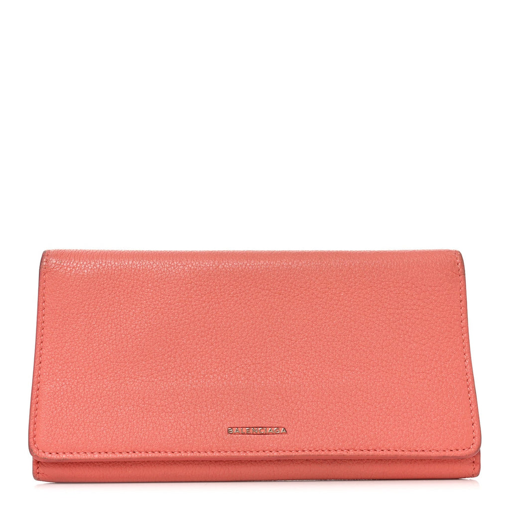 Grained Calfskin Essential Money Wallet Rose Jaipur