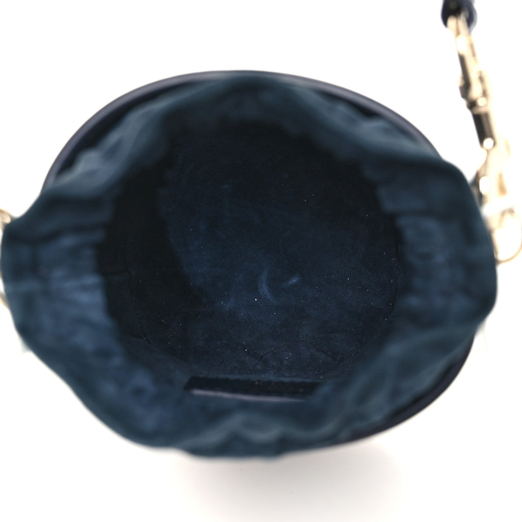 Calfskin Micro Dior Vibe Bucket Blue