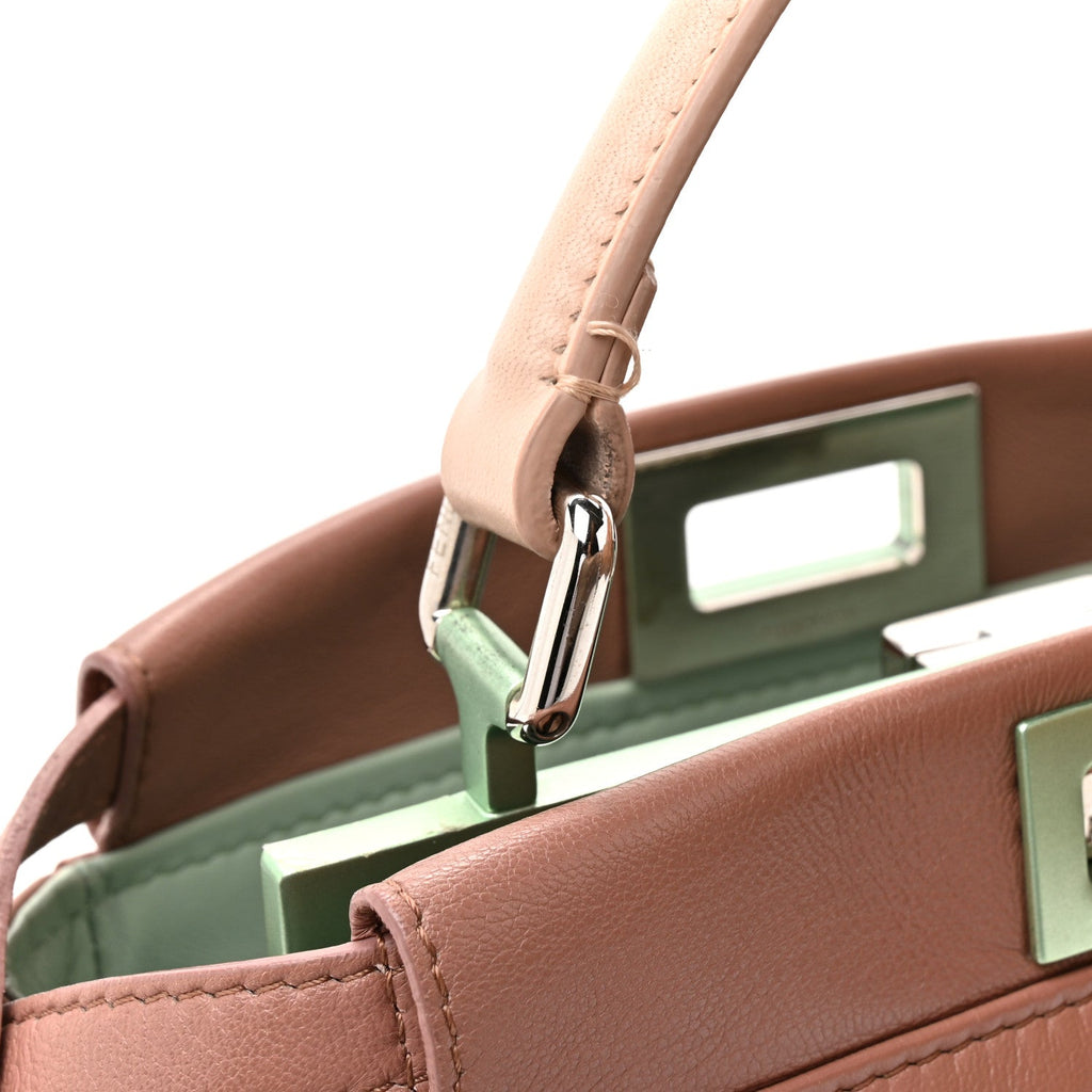 Nappa Colorblock Mini Peekaboo Iconic Satchel English Rose Plaster Oxigen