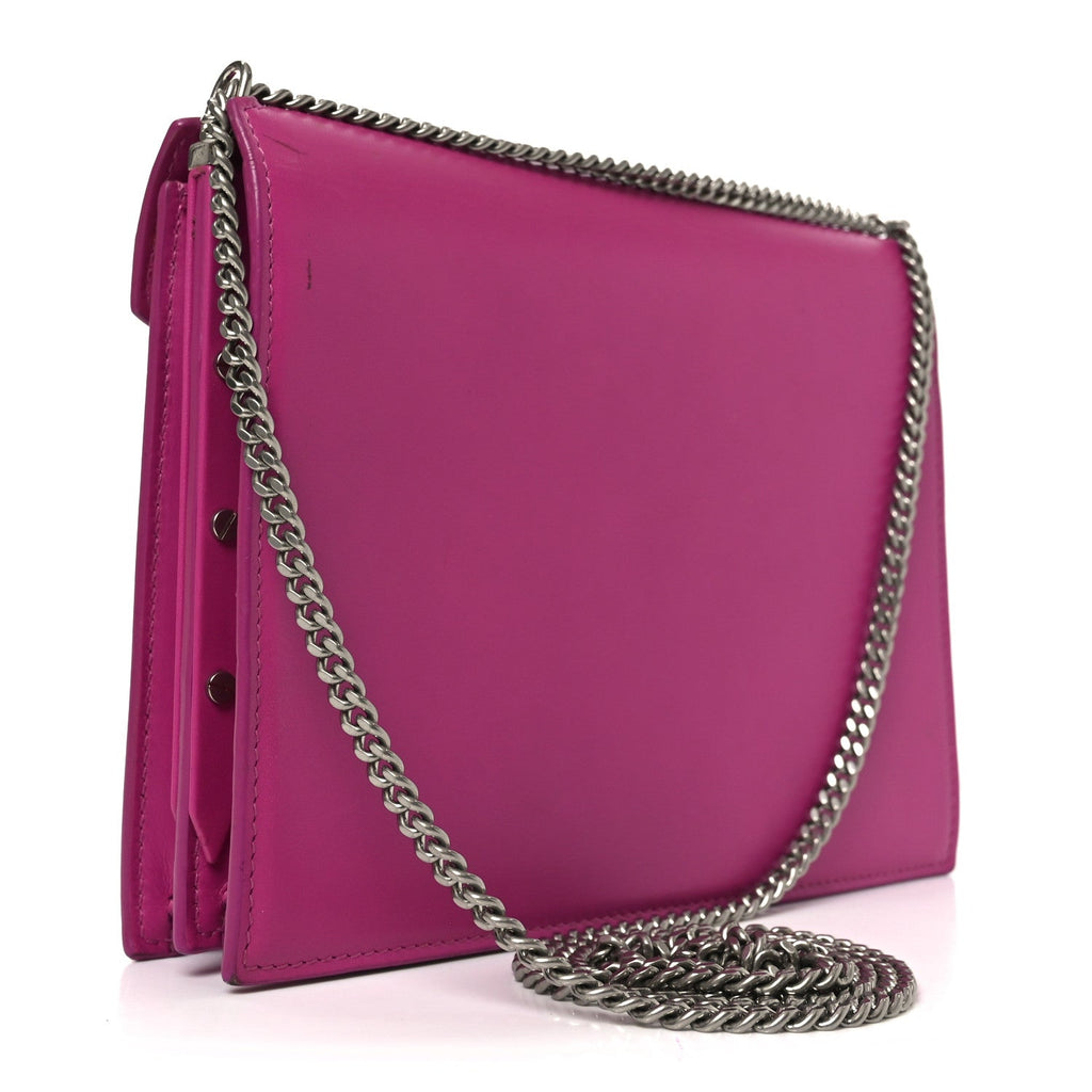 Smooth Calfskin Monogram Cassandra Clasp Bag Electric Fuchsia