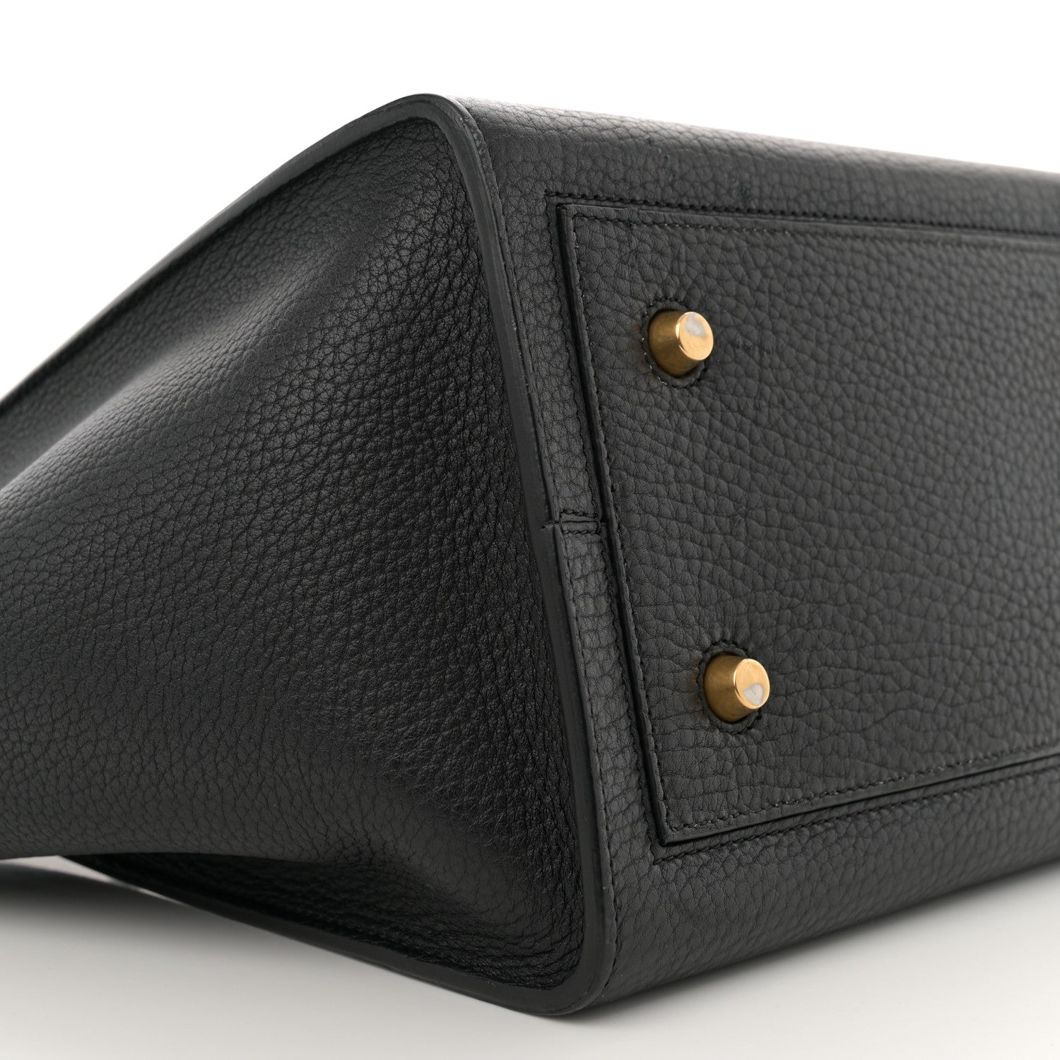 Crisped Calfskin Mini Tie Knot Tote Black