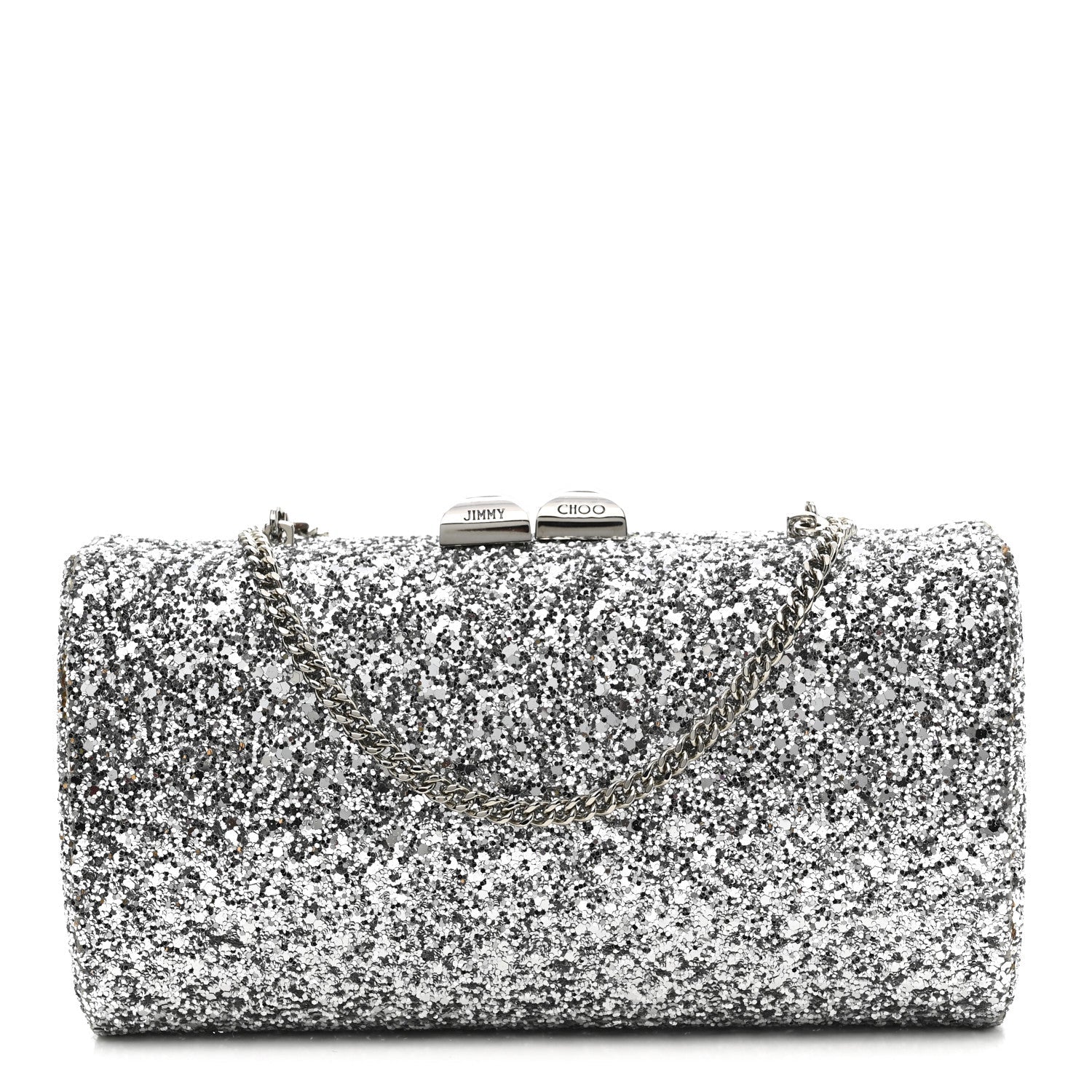 Glitter Celeste Clutch Silver