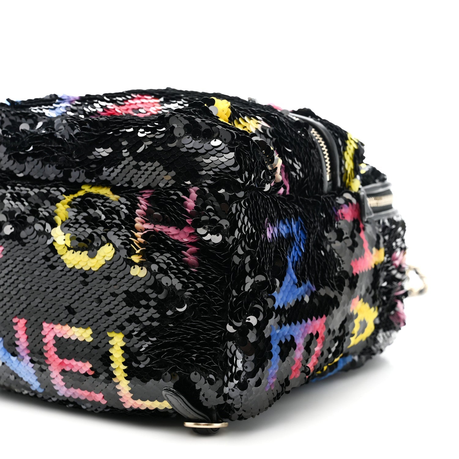 Sequin Lambskin CC Backpack Black Red Blue Yellow