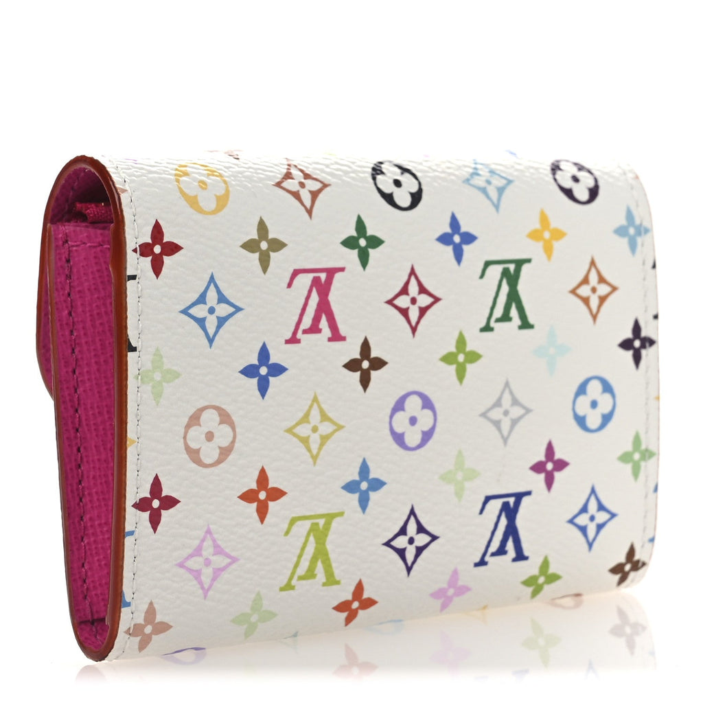 LV X TM Monogram Multicolor Rosalie Coin Purse White Kawaii Pink