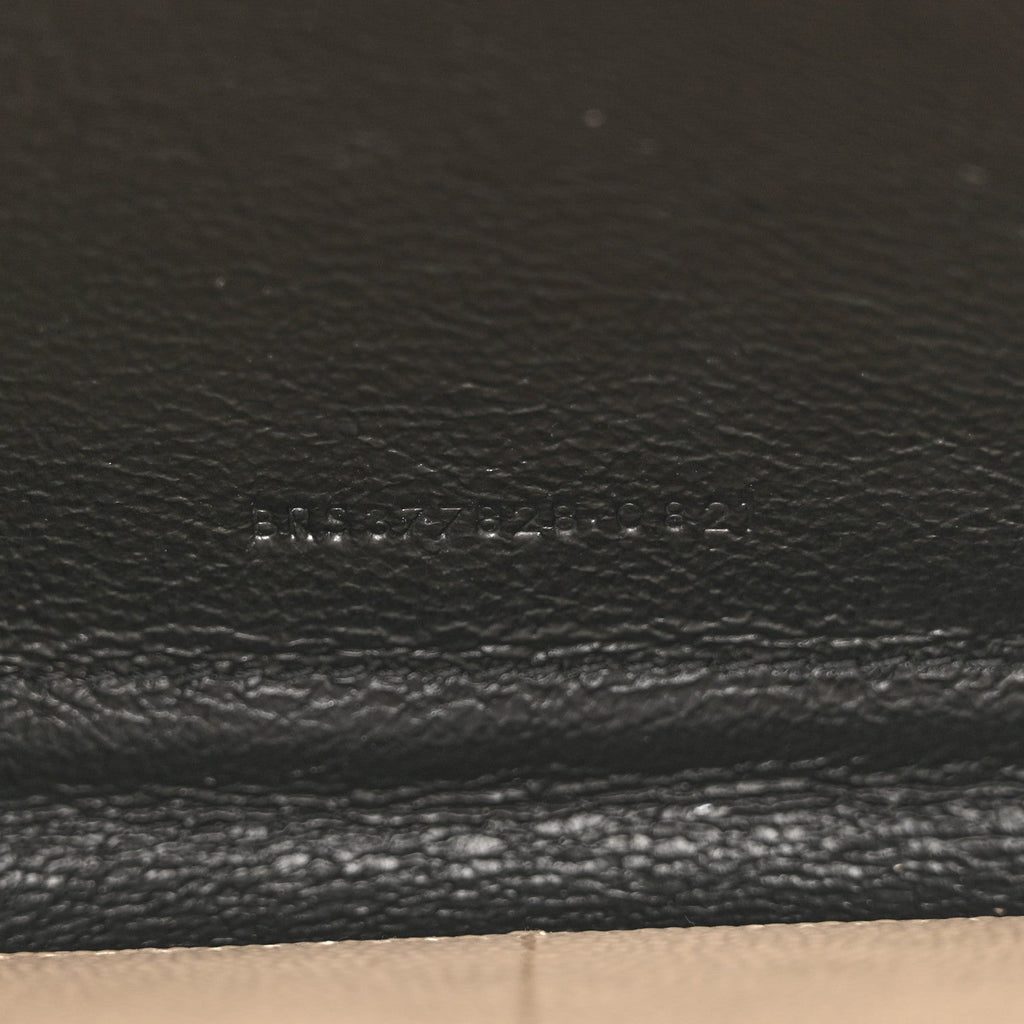 Grain De Poudre Matelasse Chevron Monogram Chain Wallet Dark Beige