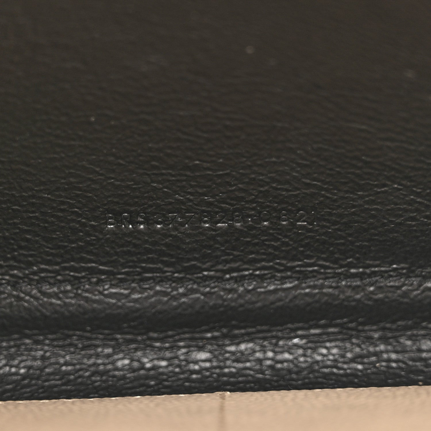 Grain De Poudre Matelasse Chevron Monogram Chain Wallet Dark Beige