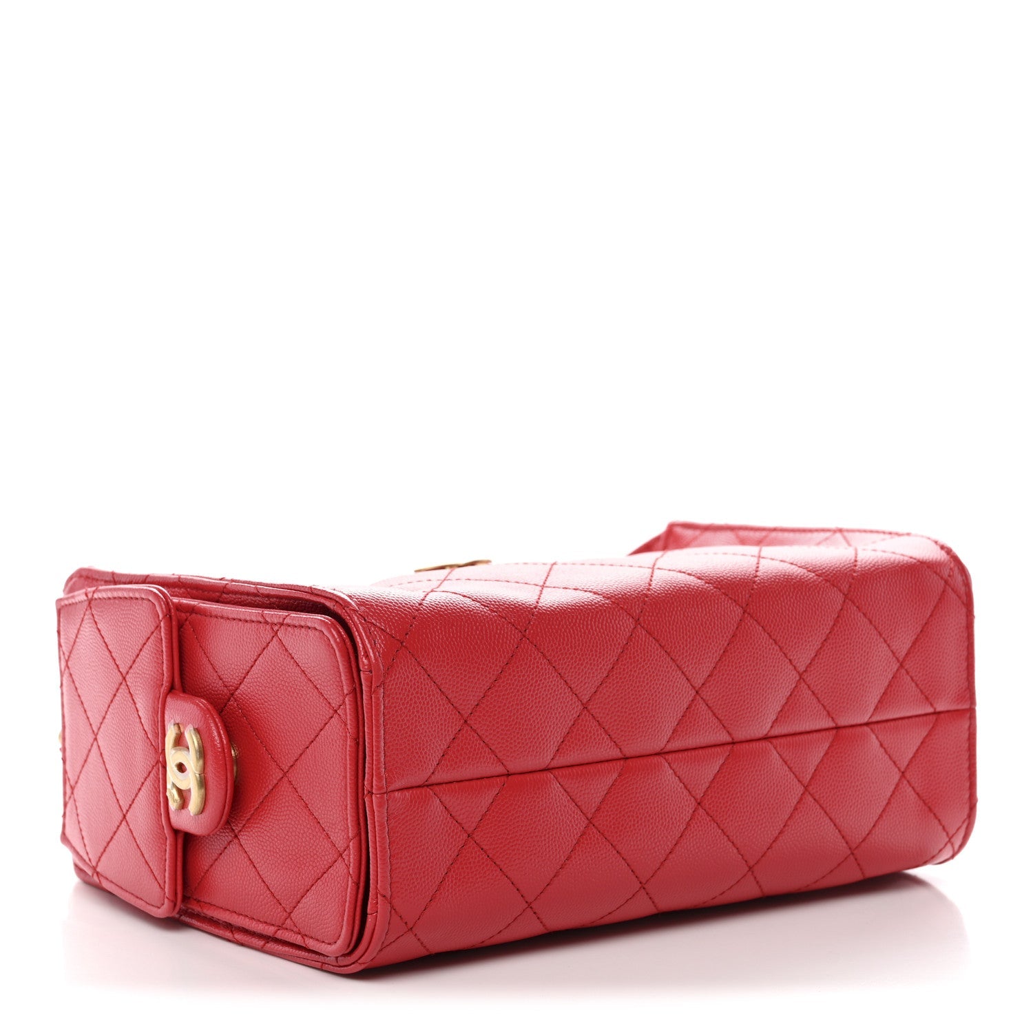 Caviar Quilted Mini Chanel 25 Handbag Red