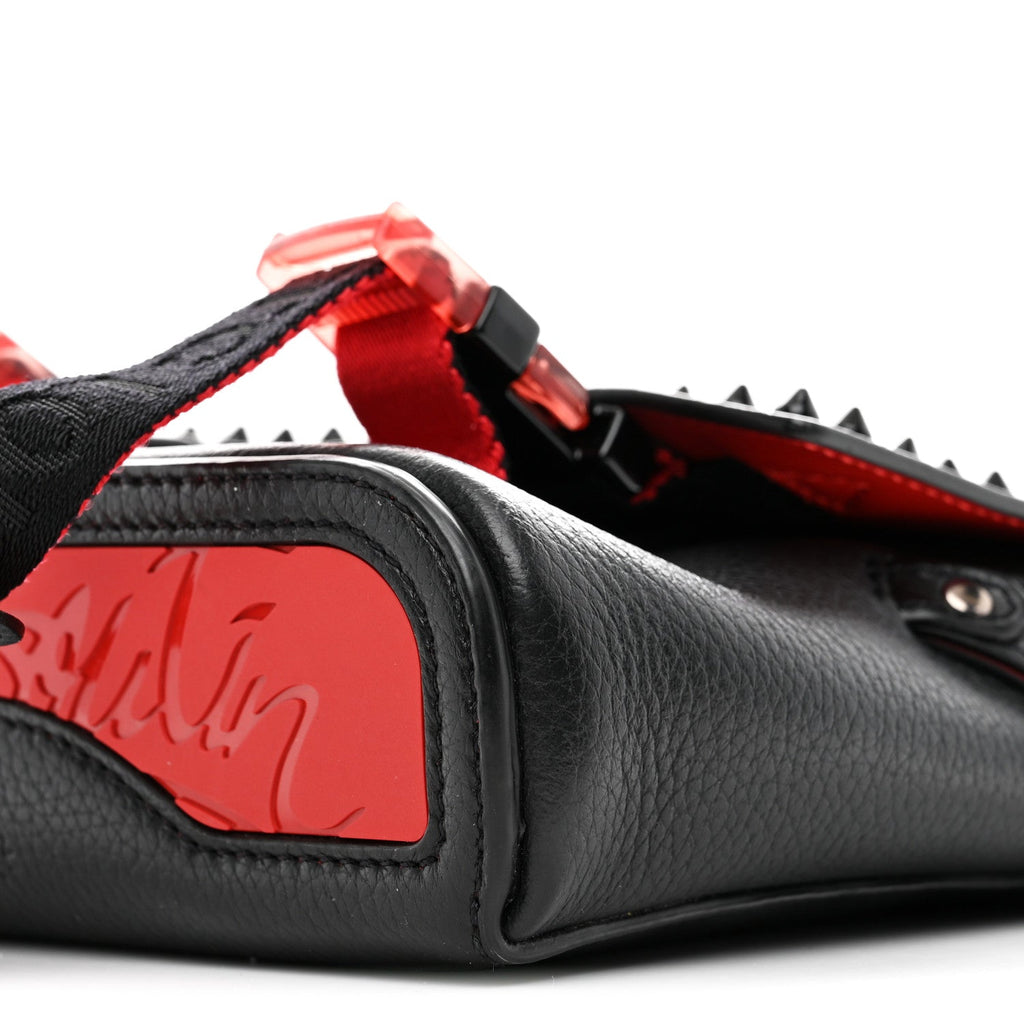 Calfskin Spikes Mini Loubiclic Messenger Black