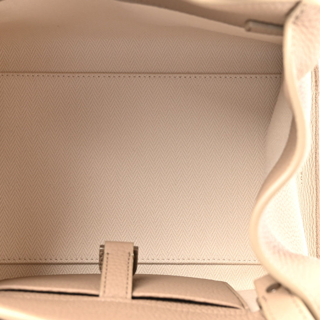 Grained Calfskin Soft Margaux 10 Bag Dark Taupe