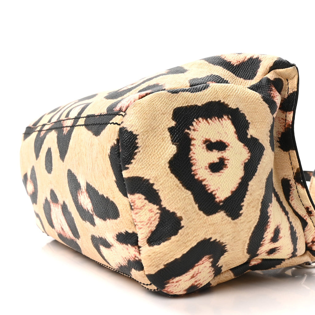 Calfskin Leopard Print Small Pandora Multicolor