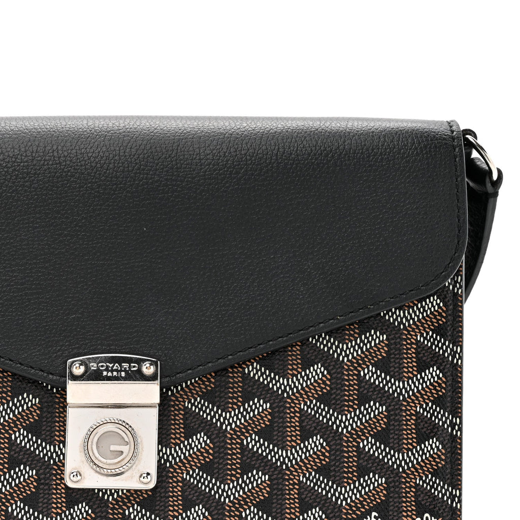 Goyardine Calfskin Chypre Wallet Pouch Black