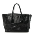 Glace Calf Twin Pocket Tote Black