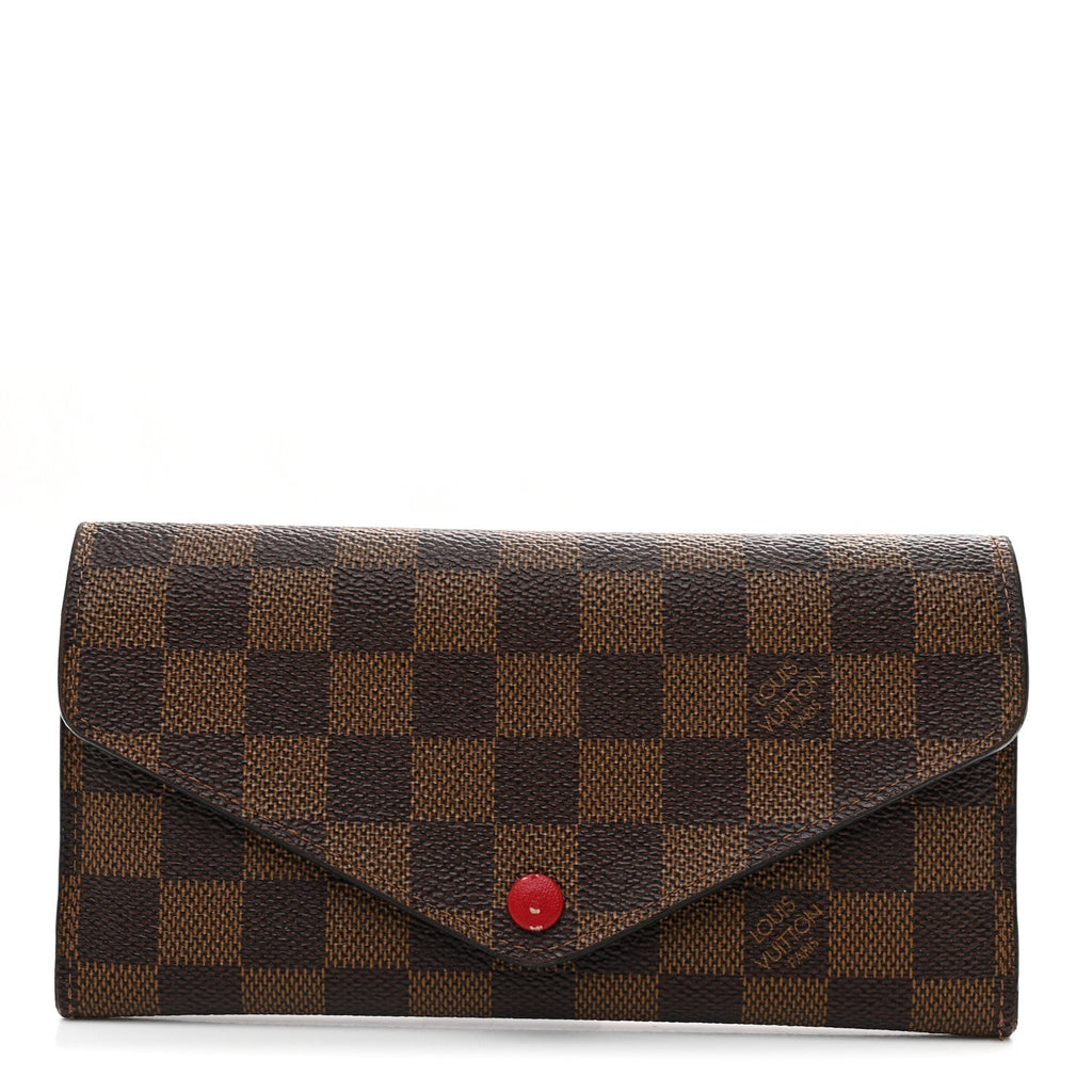 Damier Ebene Josephine Wallet Red