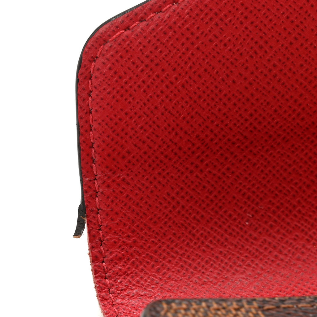 Damier Ebene Josephine Wallet Red