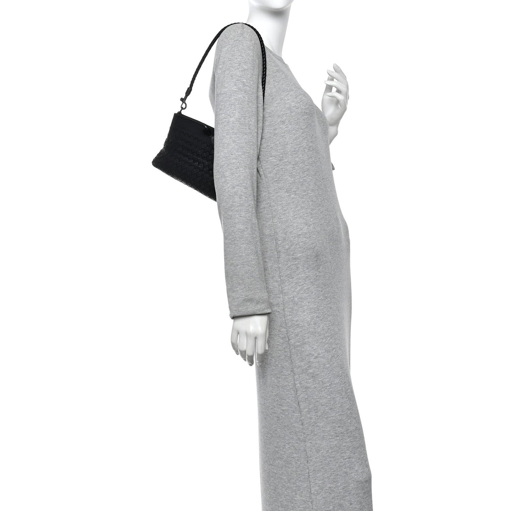 Nappa Intrecciato Mini Shoulder Bag Black