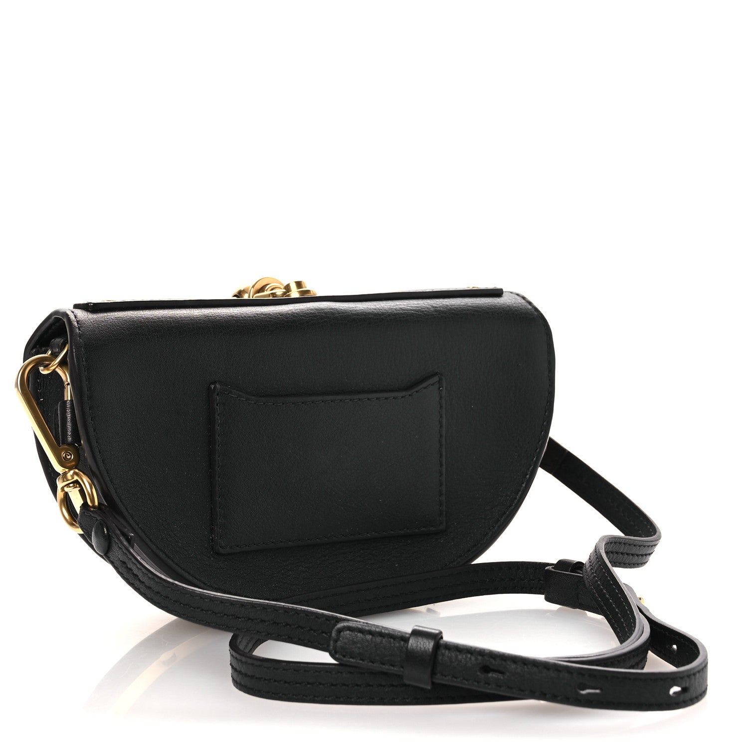 Calfskin Small Nile Bracelet Minaudiere Bag Black