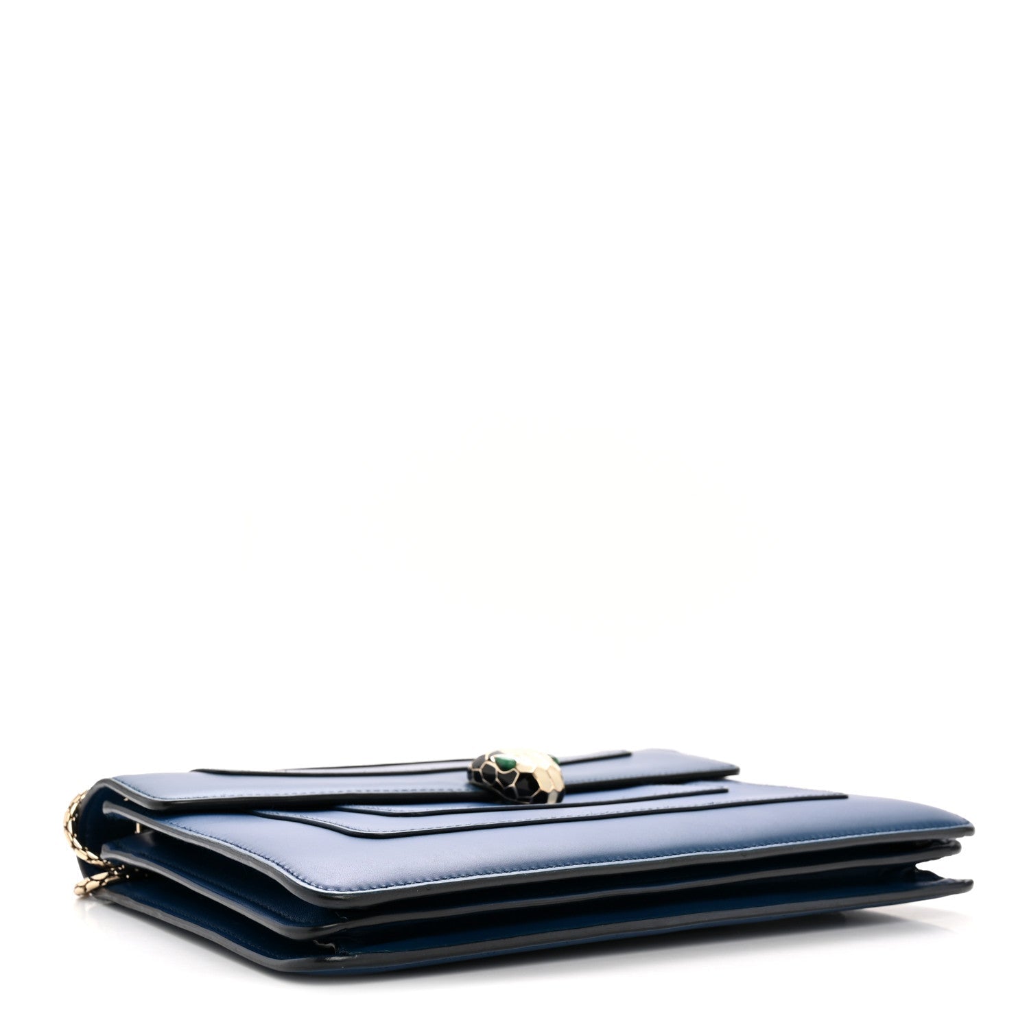 Calfskin Serpenti Forever Shoulder Bag Navy