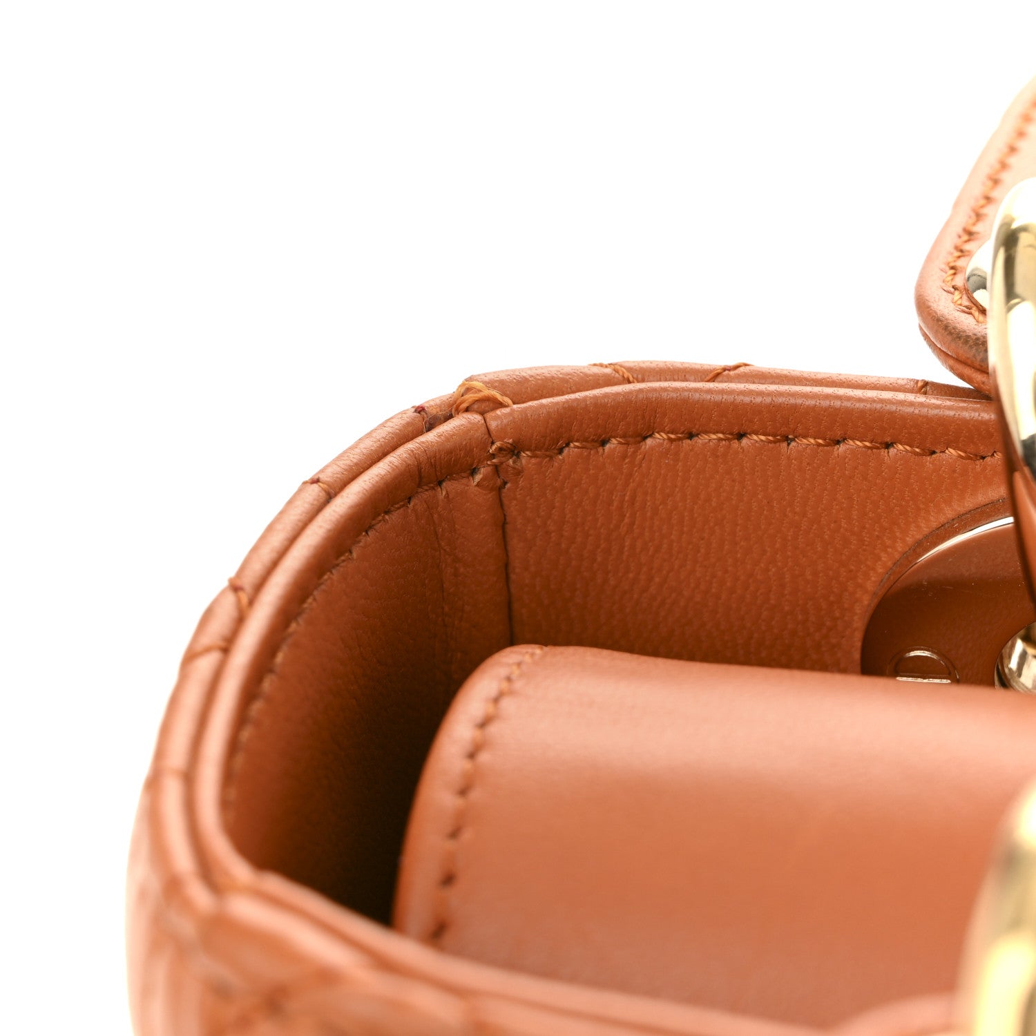 Lambskin Cannage Small Lucky Badges My Lady Dior Orange
