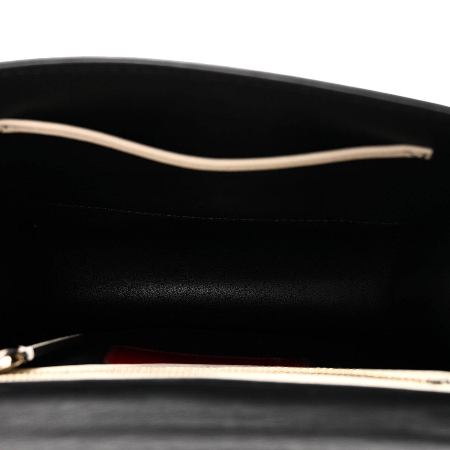 Vitello Small Glam Lock Rockstud Flap Red Ivory Black