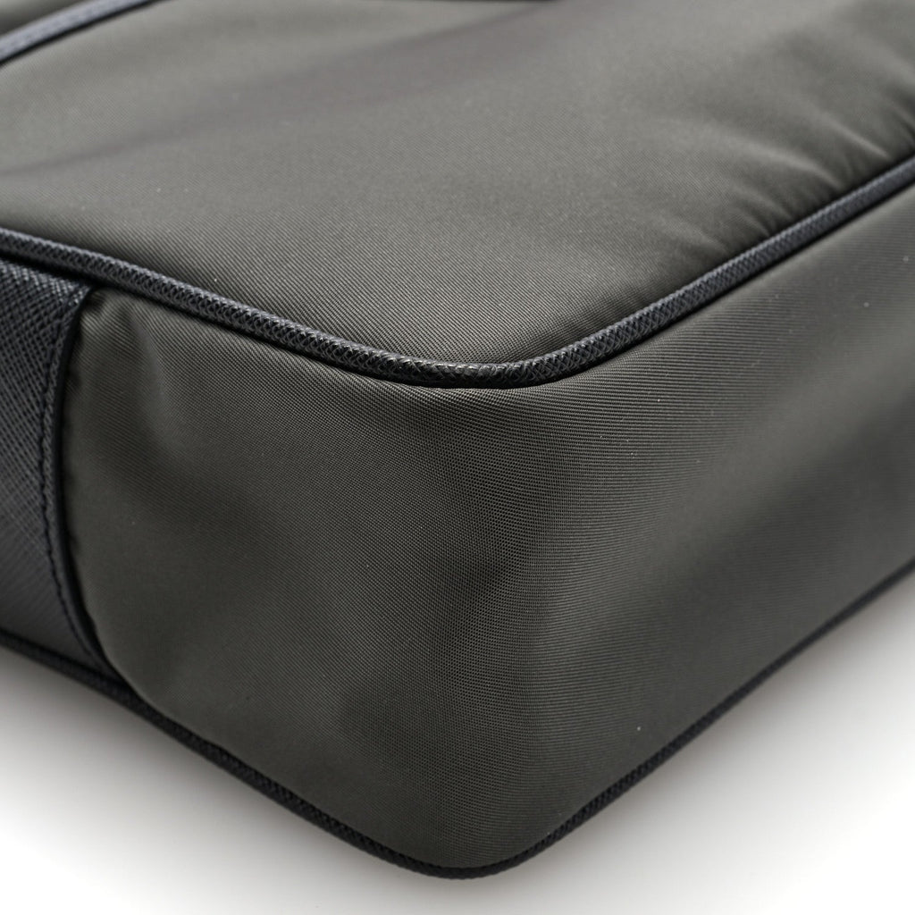 Re-Nylon Saffiano Shoulder Bag Forest Green