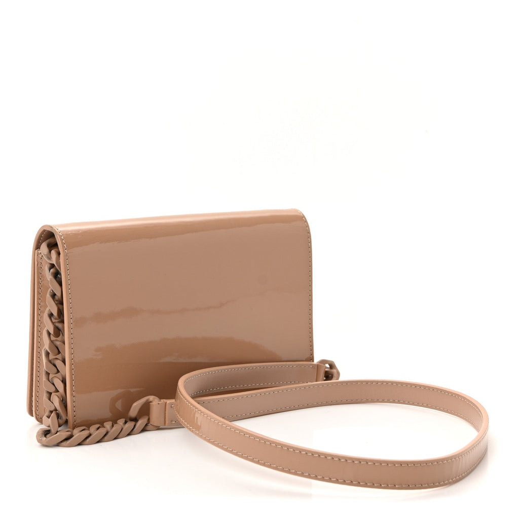OFF WHITE Patent Jitney 0.5 Crossbody Bag Nude