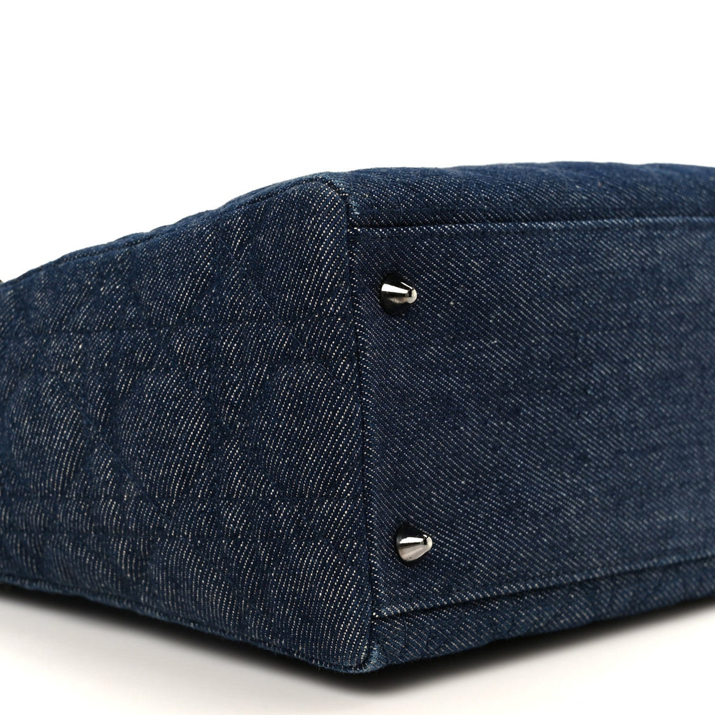 Denim Cannage Medium Lady Dior Blue Black