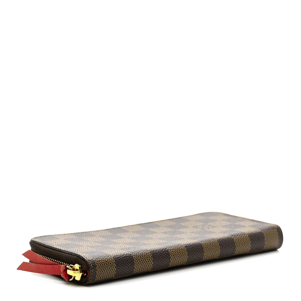 Damier Ebene Clemence Wallet Cherry