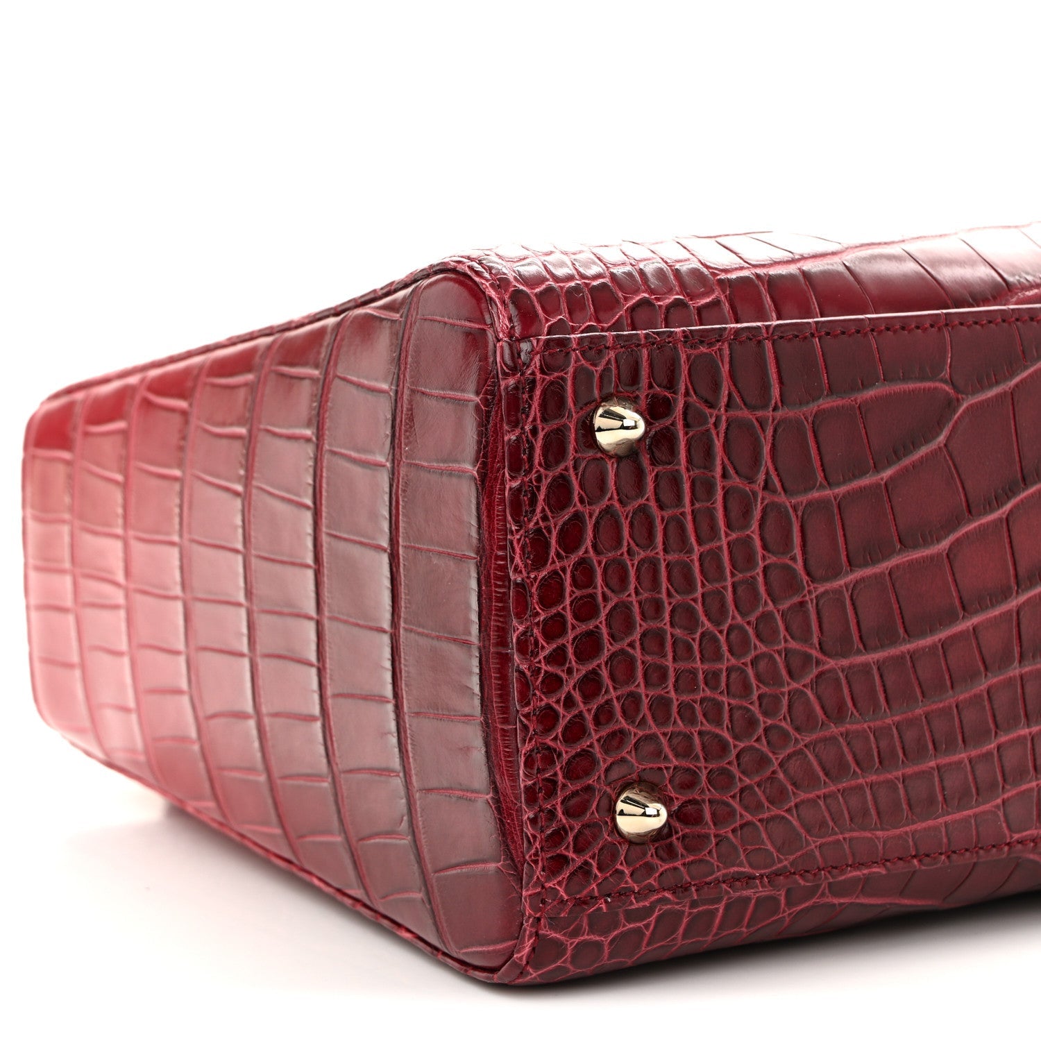Alligator Gradient Medium Lady Dior Red