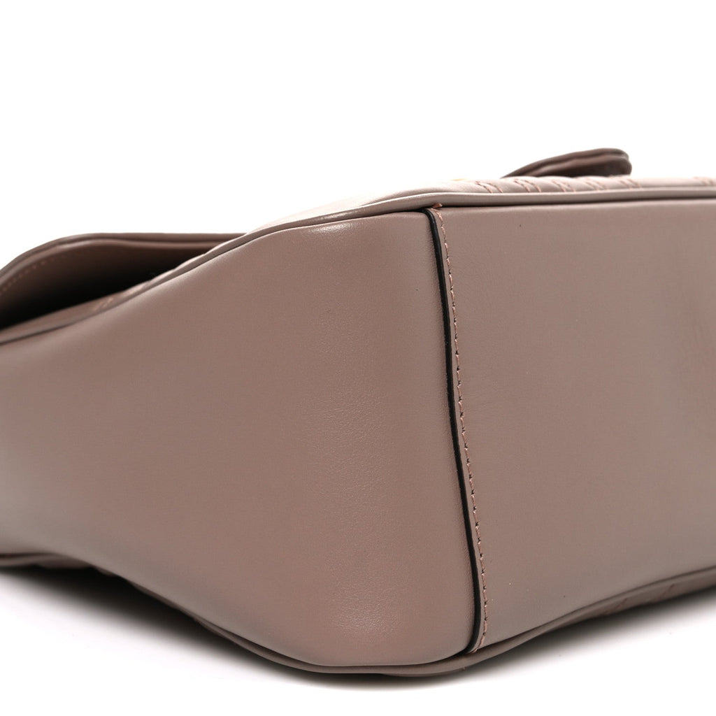 Calfskin Matelasse Small GG Marmont Top Handle Shoulder Bag Porcelain Rose