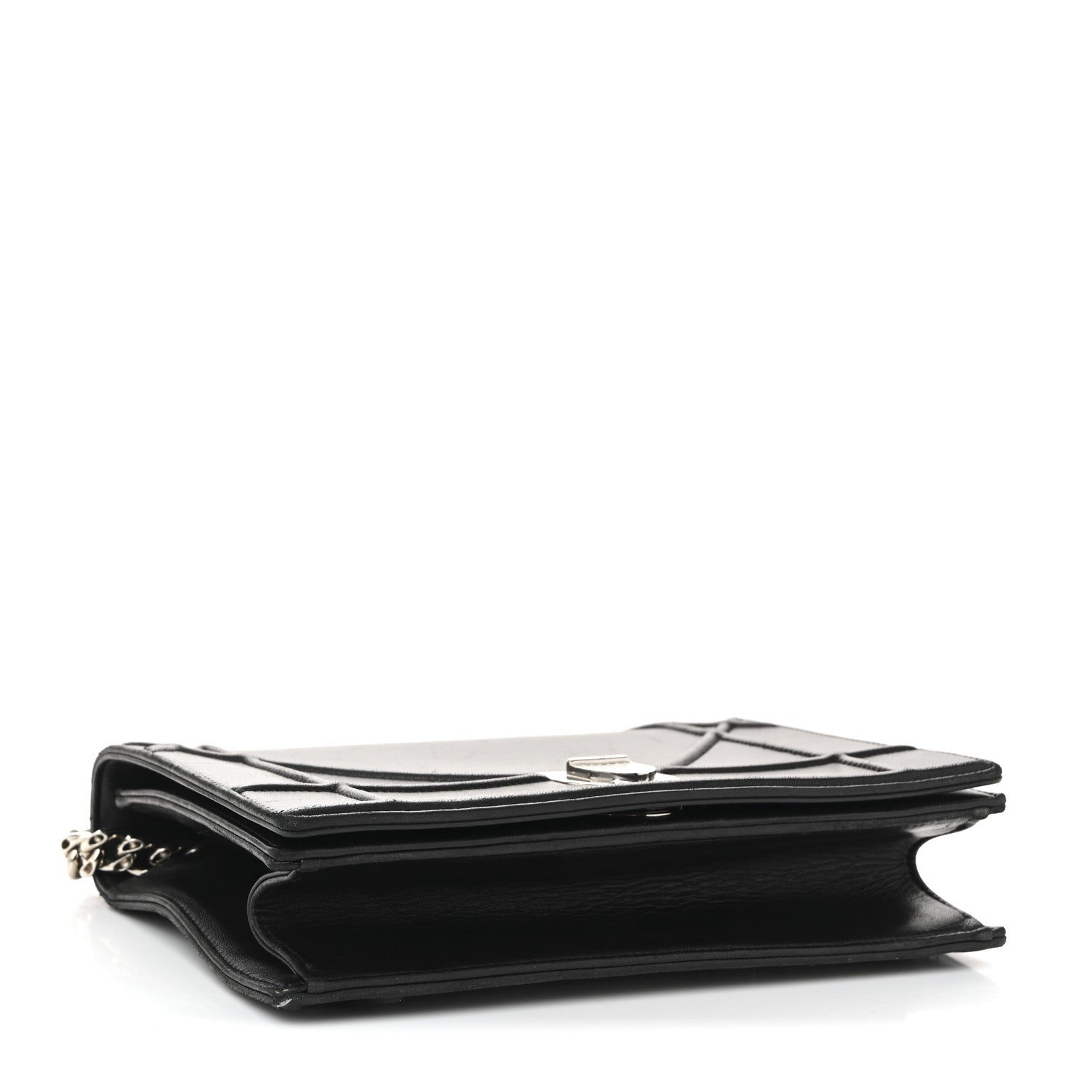 Lambskin Medium Diorama Flap Bag Black