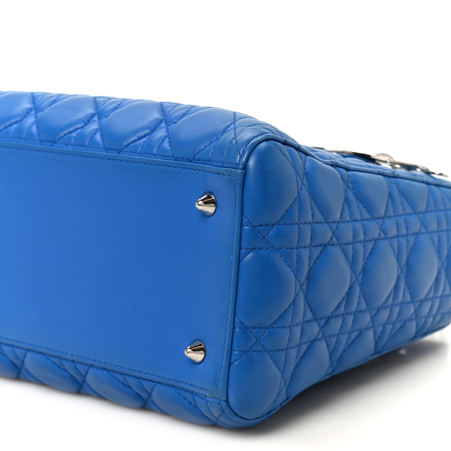 Lambskin Cannage Medium Lady Dior Blue